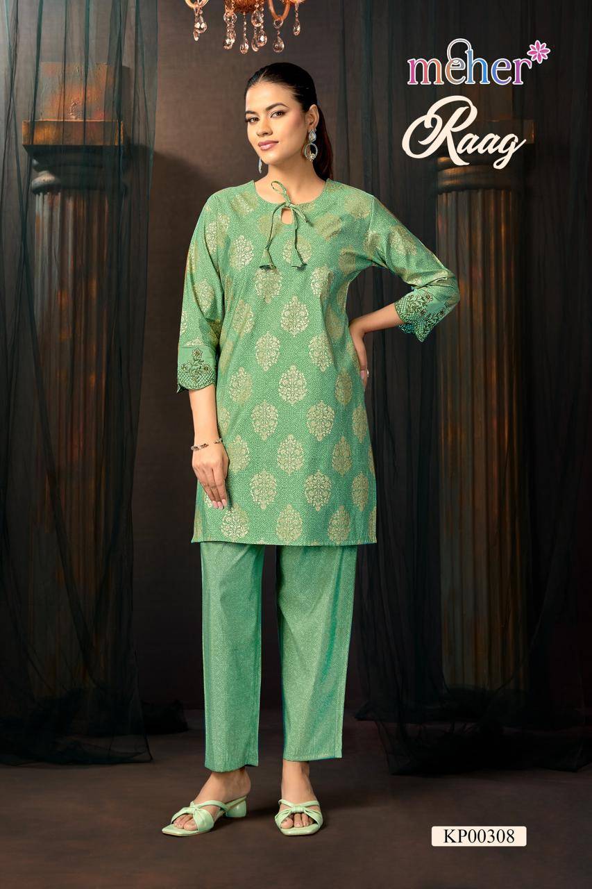 Raag By Fashid 304 To 309 Series Beautiful Festive Suits Colourful Premium Vetican Co-ord sets At Wholesale Price